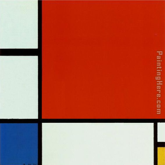 Composition with Red Blue Yellow 2 painting - Piet Mondrian Composition with Red Blue Yellow 2 art painting